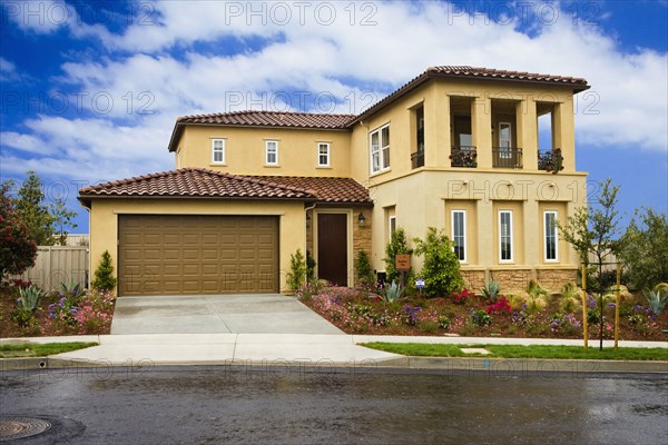 Front exterior mediterranean style home