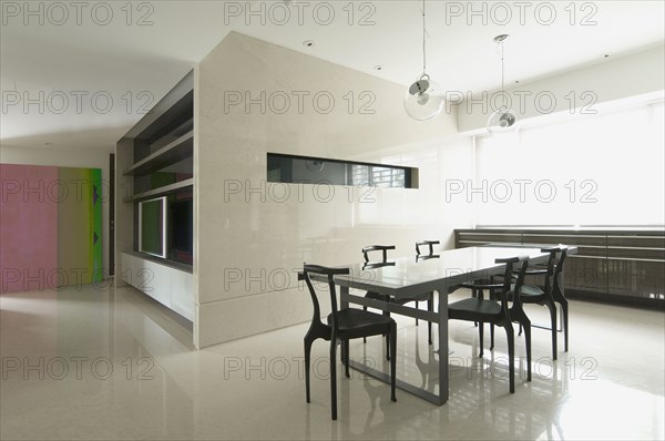 Modern dining room and dining table