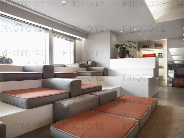 Seat cushions in modern waiting room