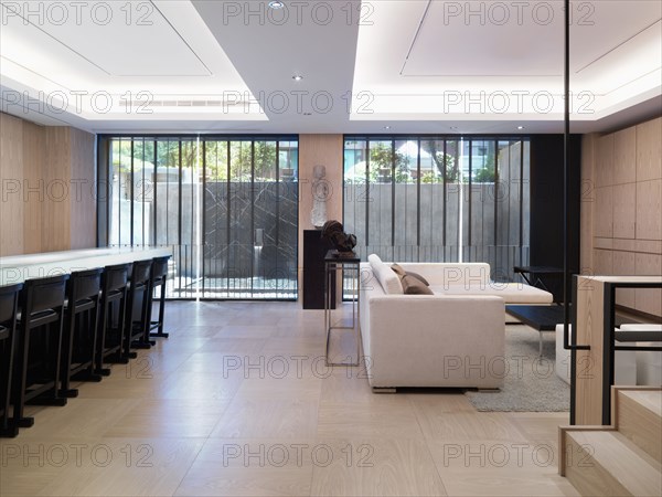 Sitting room with hardwood floors