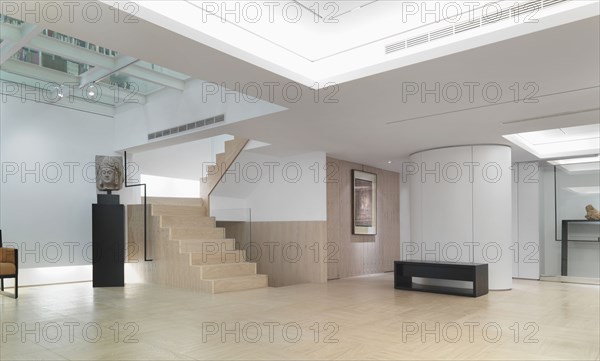 Spacious modern interior with staircase