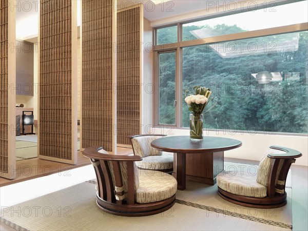 Contemporary asian dining room