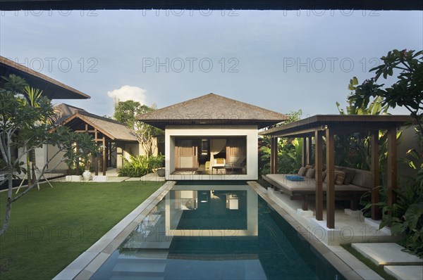 Private pool at tropical resort suite