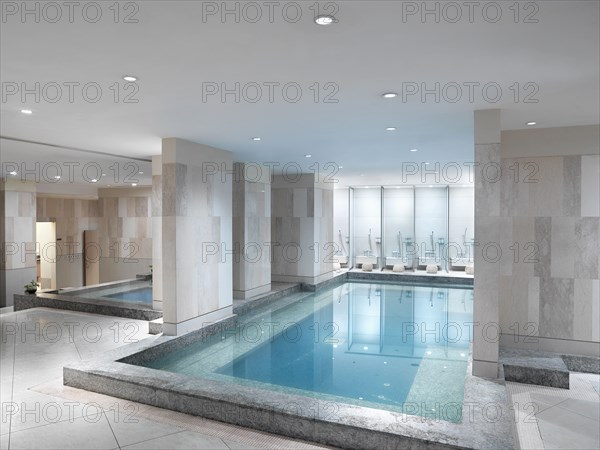 Large tile indoor swimming pool