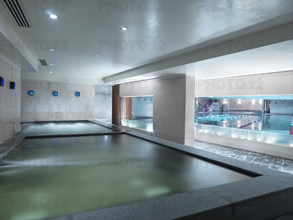 Large tile indoor swimming pool