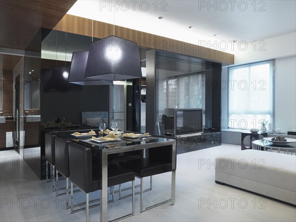 Dining area in modern interior