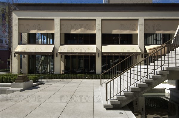 Stone steps in office complex