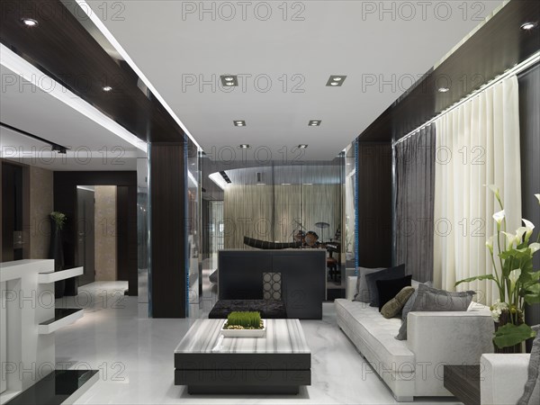 Neutral modern living room