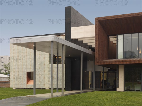 Front entrance to modern home