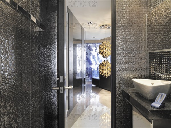 Mosaic tile bathroom