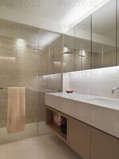 Clean modern bathroom