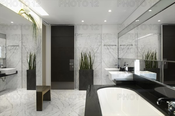 Modern marble bathroom