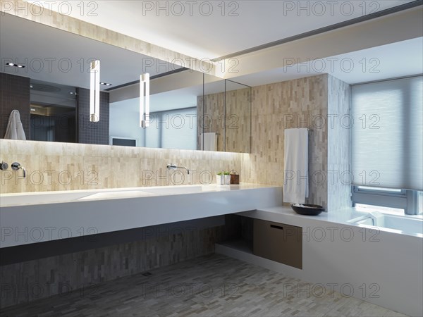 Clean modern bathroom