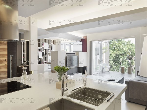 Countertop in modern kitchen