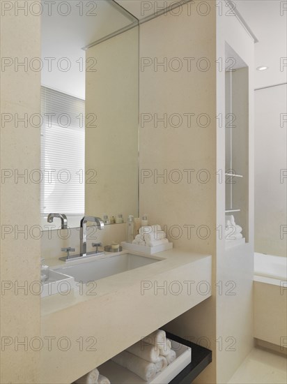 Light colored modern bathroom