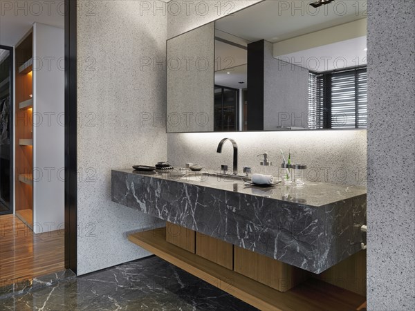 Modern marble bathroom