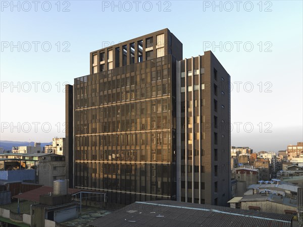 Front exterior high rise apartment building