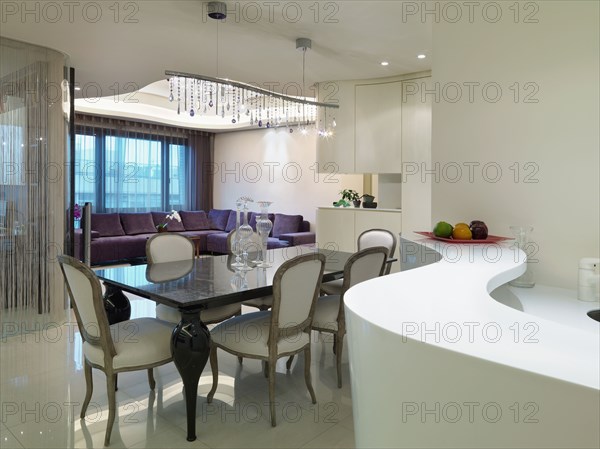 Dining room in elegant home
