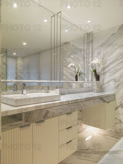 Modern marble bathroom