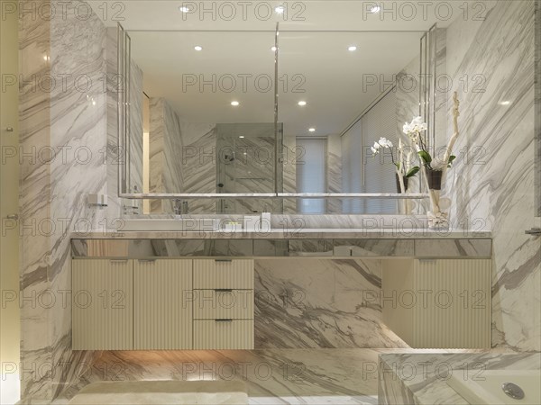 Modern marble bathroom