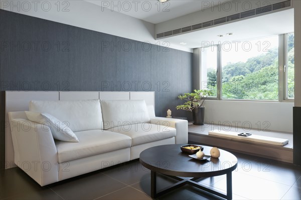 White sofa in modern living room