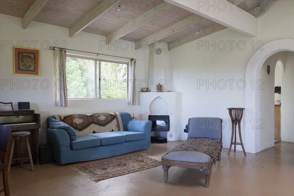 Sofa and lounge chair in living room