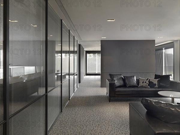 Interior of modern office lobby