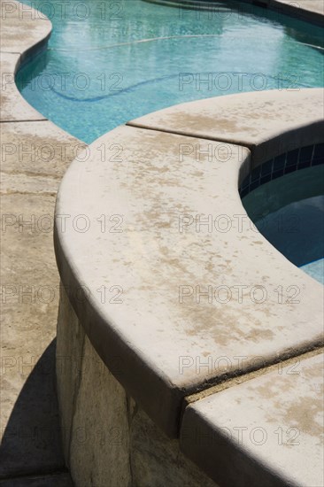 Detail of Stonework on Backyard Swimming Pool
