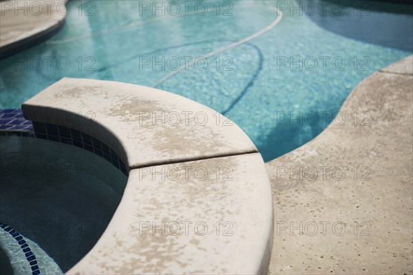 Detail of Stonework on Backyard Swimming Pool