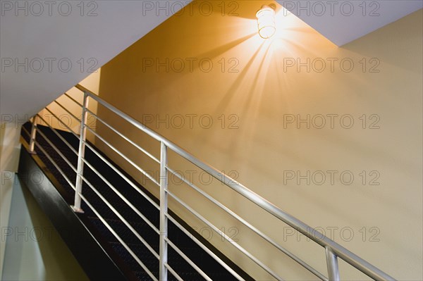 Detail of Contemporary Metal Staircase Railing