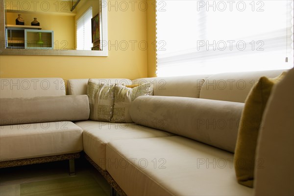 Detail of Contemporary Sofa in Living Room