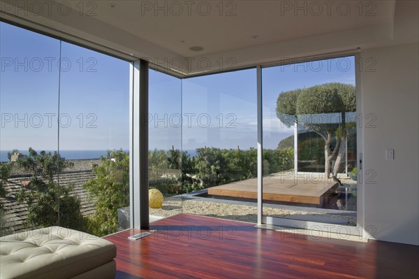 Modern Living Room with Large Windows