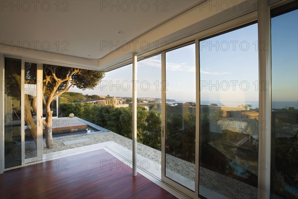 Modern Living Room with Sliding Door