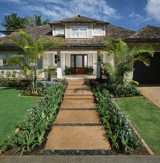 Front Exterior of Contemporary Coastal Home