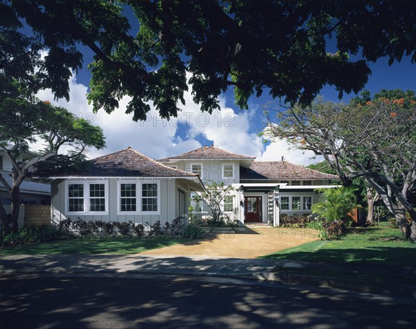 Front Exterior of Contemporary Coastal Home