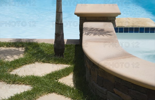 Horseshoe Shaped hot tub and Swimming Pool