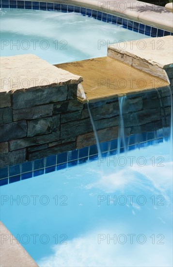 Waterfall From hot tub to Swimming Pool