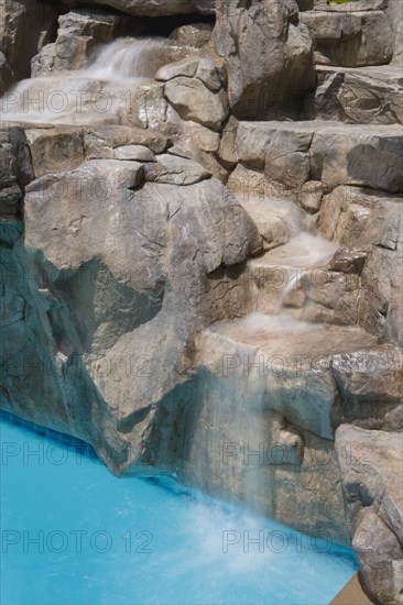 Rock Waterfall to Swimming Pool