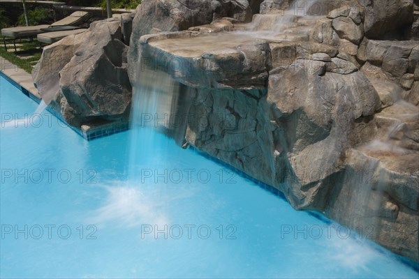 Rock Waterfall to Swimming Pool