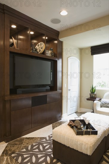 Living Room with Large Entertainment Center