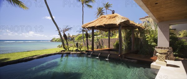 Swimming Pool with hot tub and Cabana