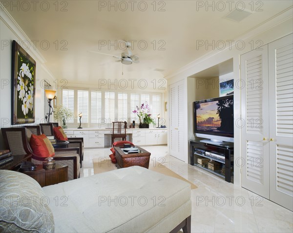 Contemporary White Living Room