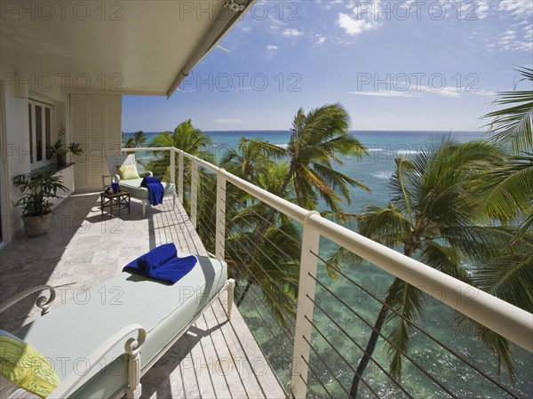 Balcony overlooking Ocean