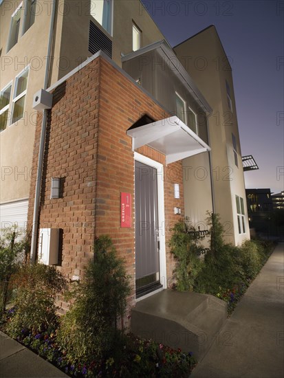 Exterior view of loft style homes