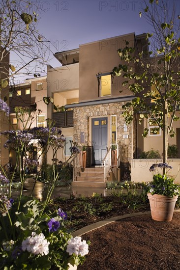 Front Exterior of Contemporary Town home