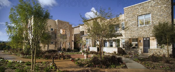 Exterior view contemporary town homes