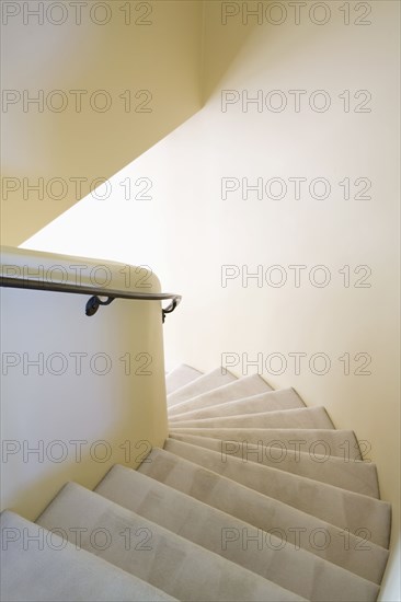 White Curved Stairwell