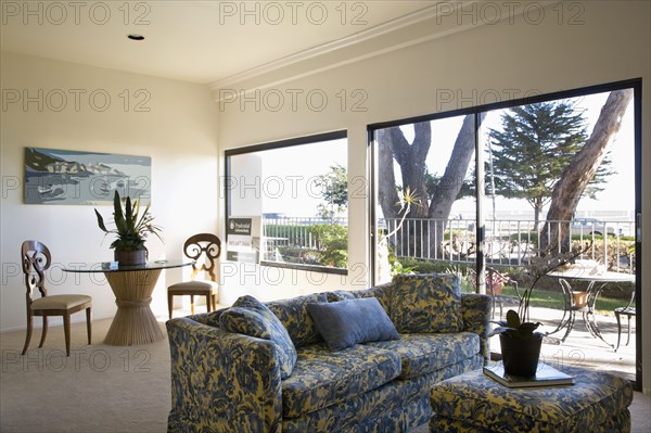 Blue Couch in Living Room