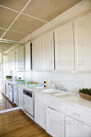 Kitchen with White Cabinets