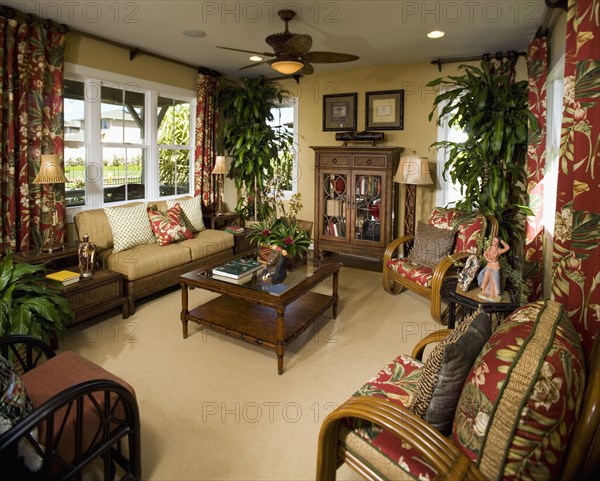 Contemporary Hawaiian Living Room